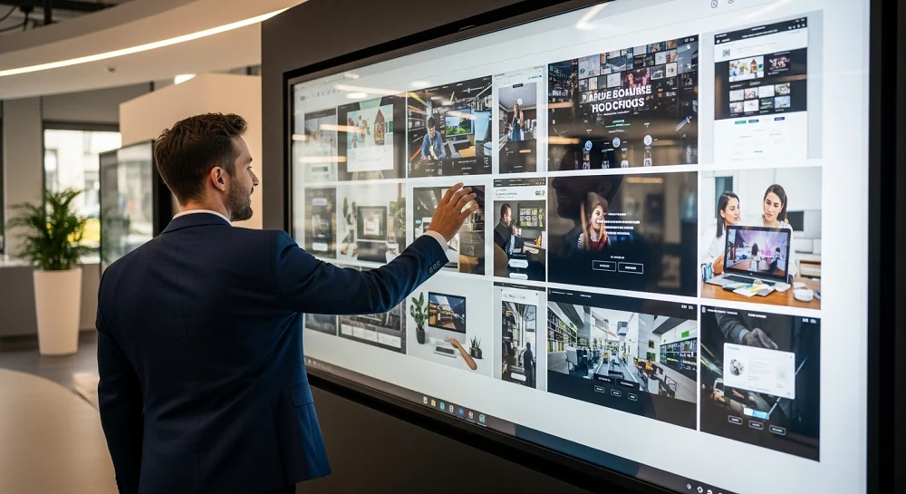 نمایش نمونه کارهای طراحی سایت در گالری تصاویر حرفه ای