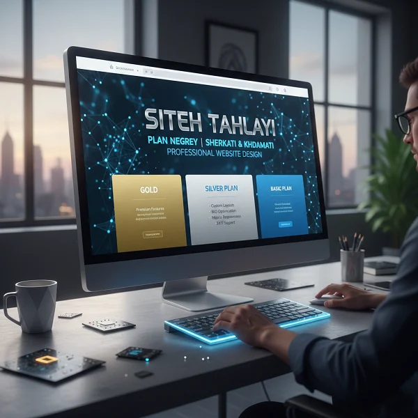 طراحی سایت شرکتی یا خدماتی حرفه ای | پلن نقره‌ای سایت طلایی