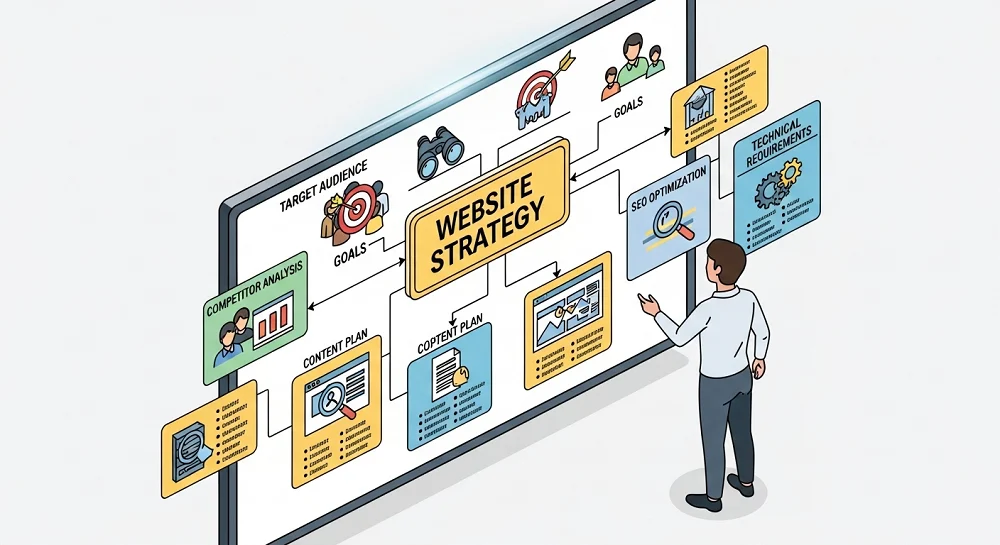 استراتژی و برنامه ریزی در فرآیند طراحی سایت